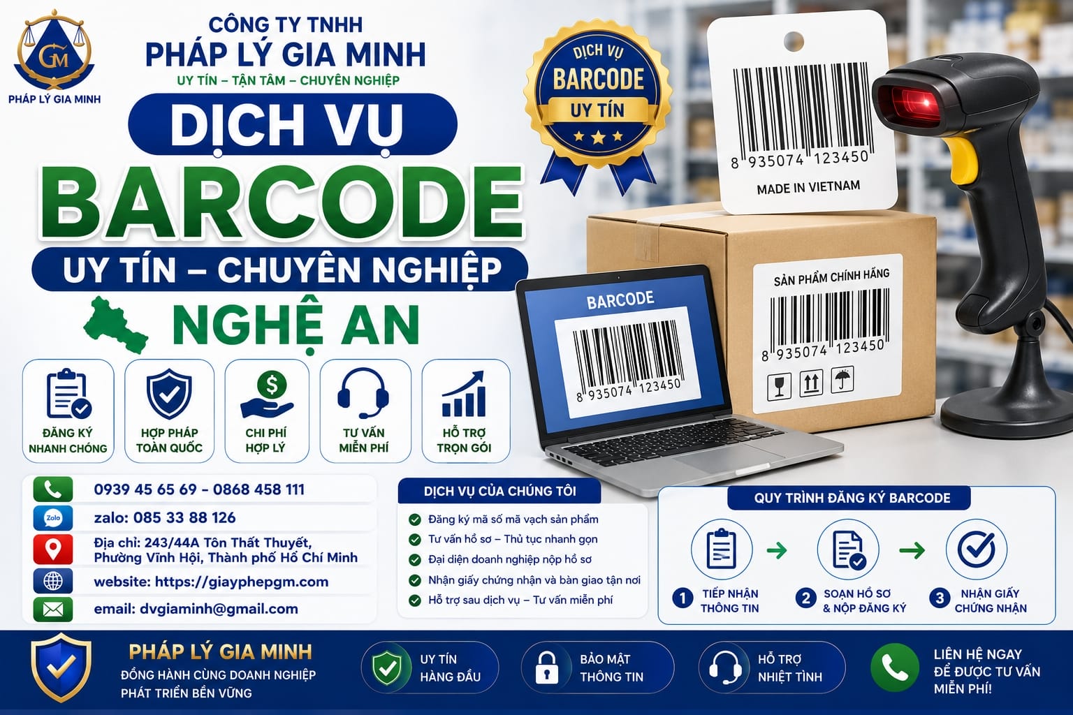 Dịch vụ barcode uy tín Nghệ An