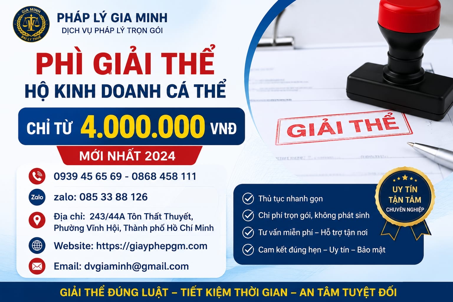 Dịch vụ giải thể hộ kinh doanh giá rẻ