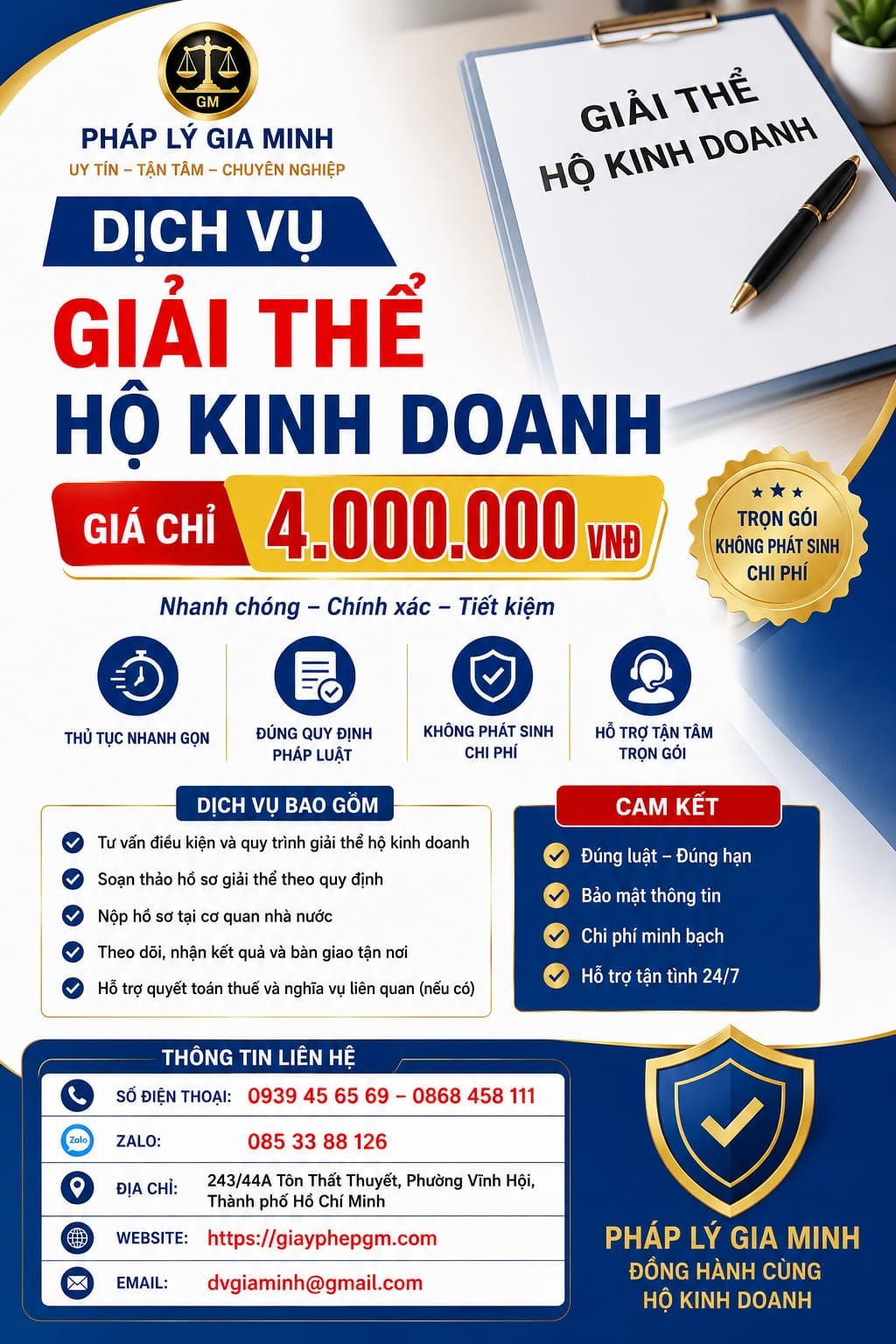 Dịch vụ giải thể hộ kinh doanh nước uống đóng bình