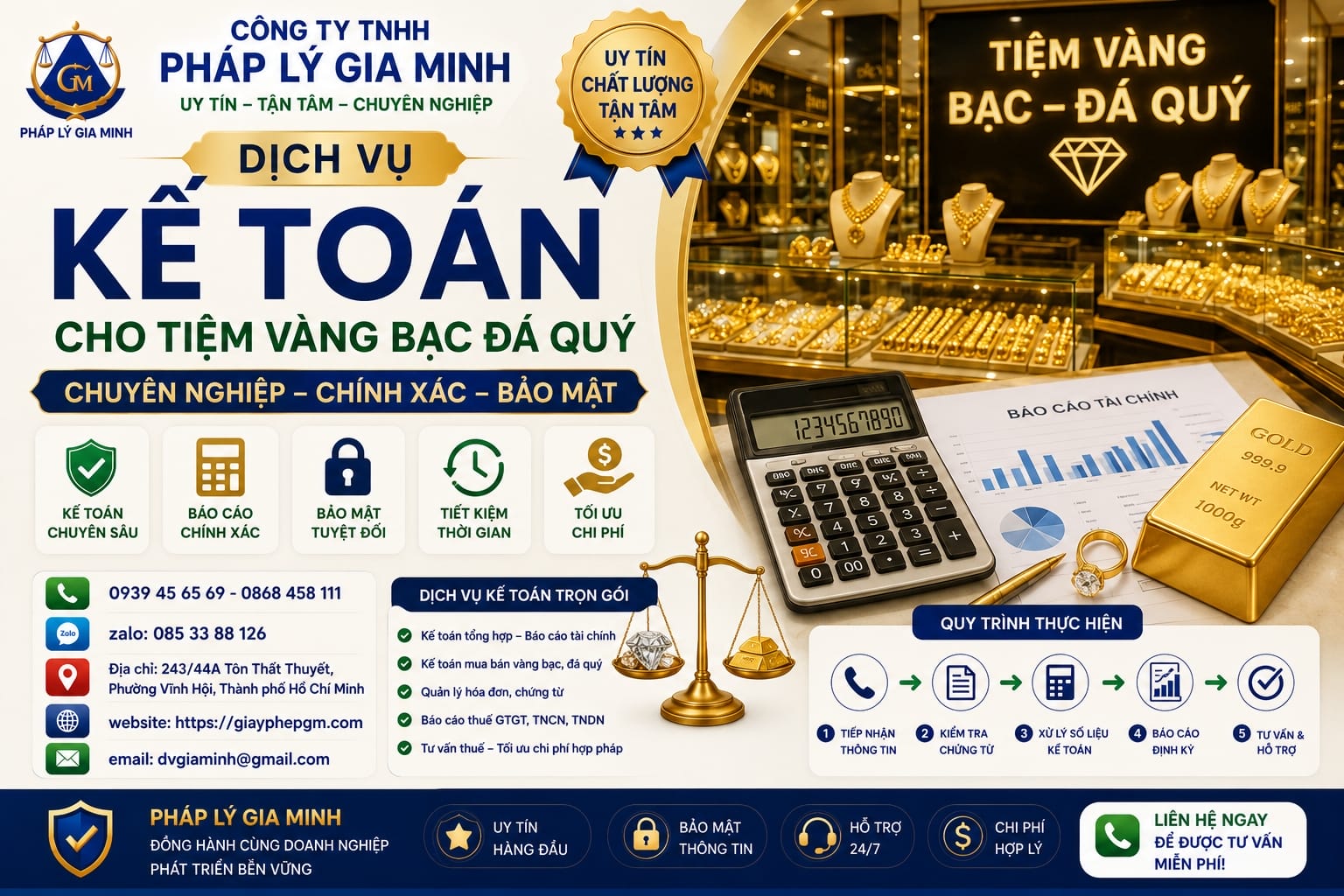 Dịch vụ kế toán vàng bạc
