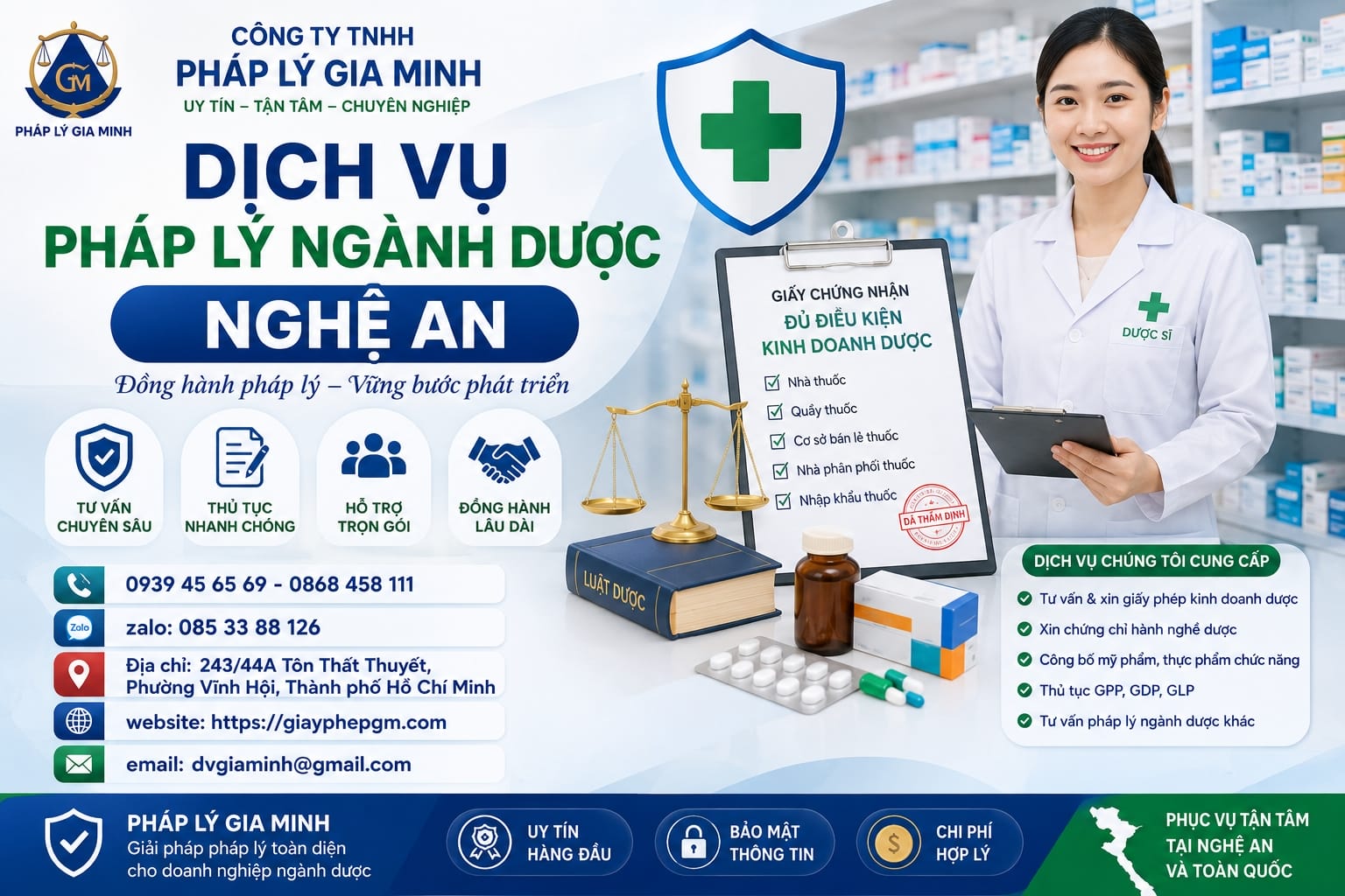 Dịch vụ pháp lý ngành dược Nghệ An