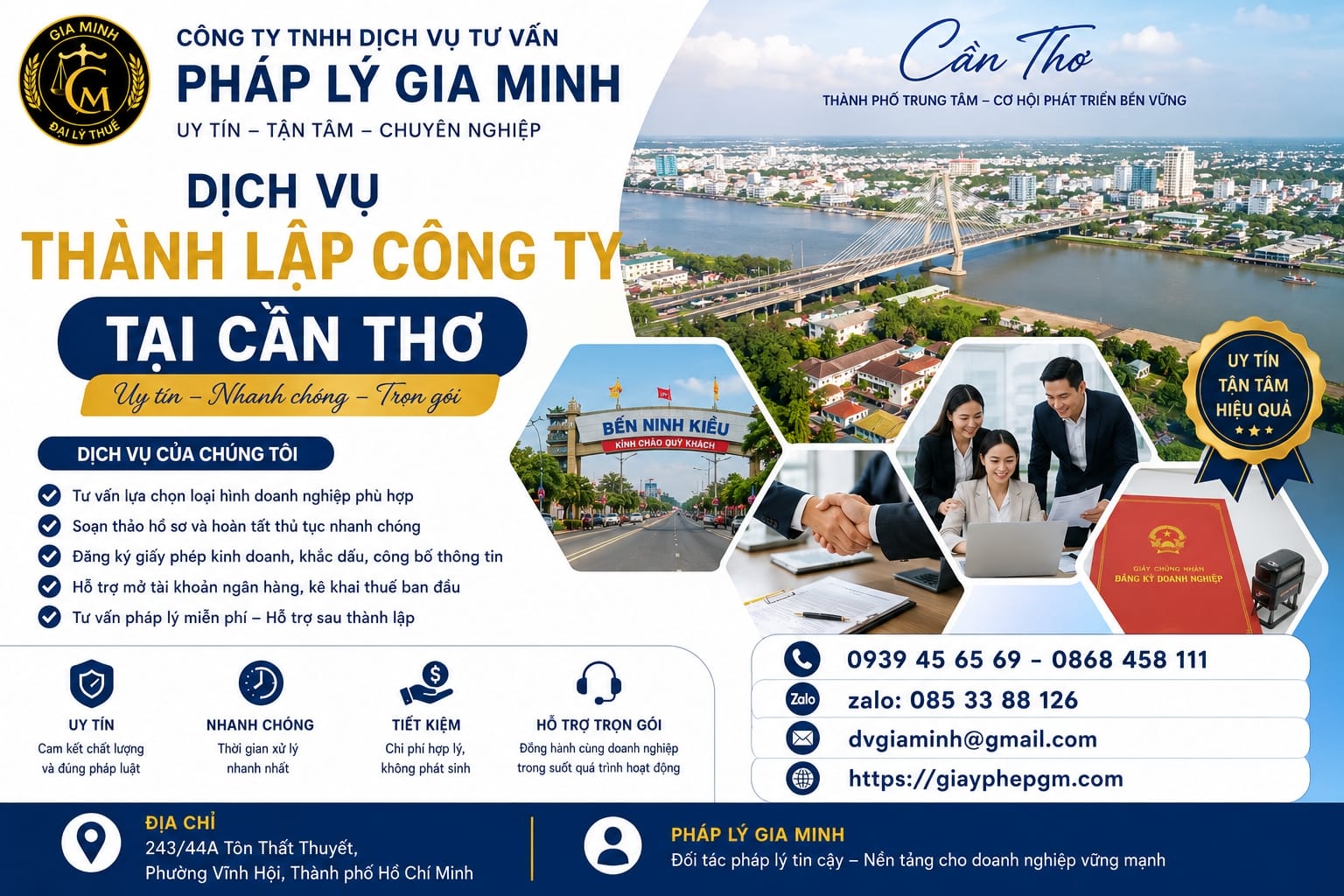 Dịch vụ thành lập công ty tại Cần Thơ uy tín