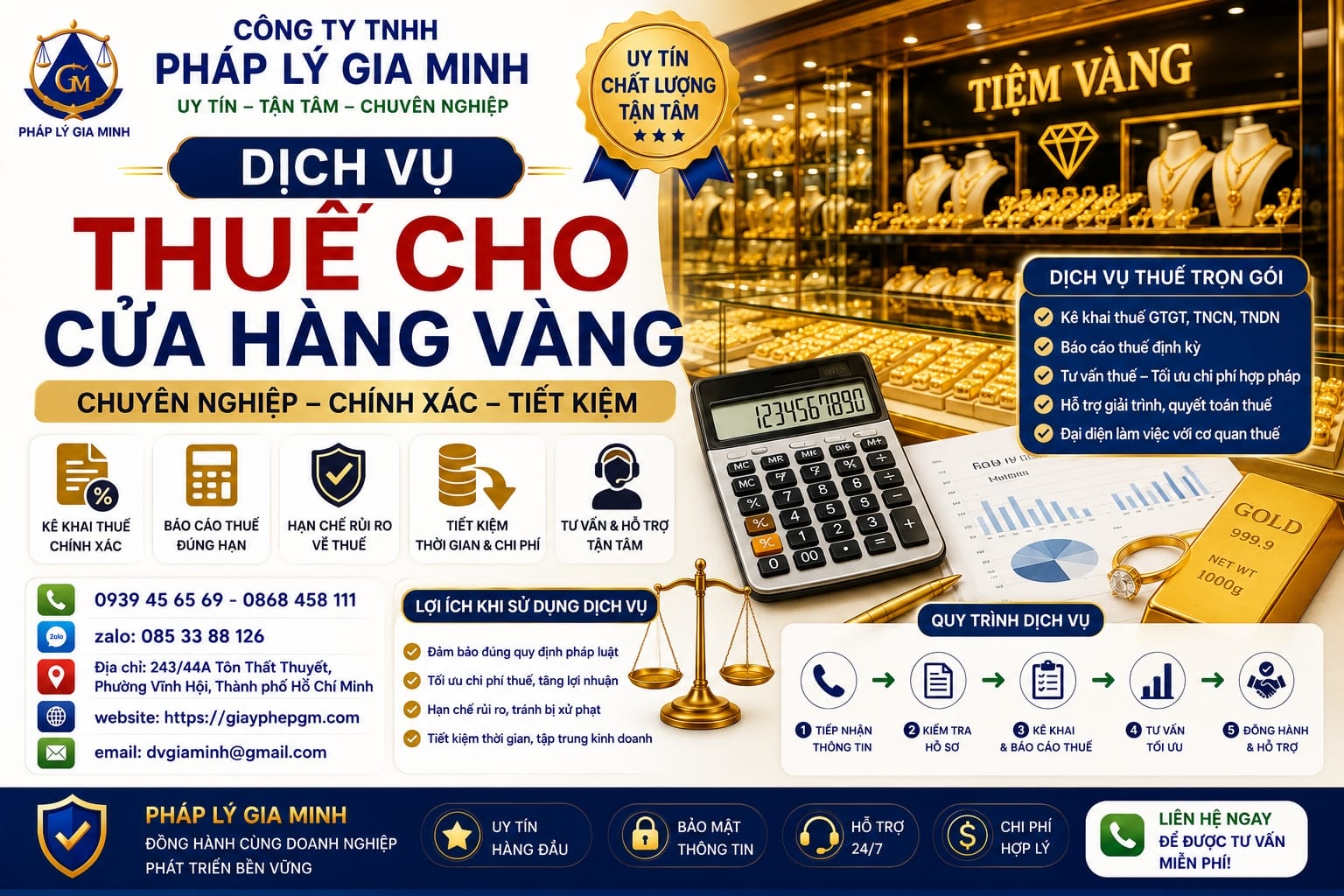 Dịch vụ thuế cho cửa hàng vàng