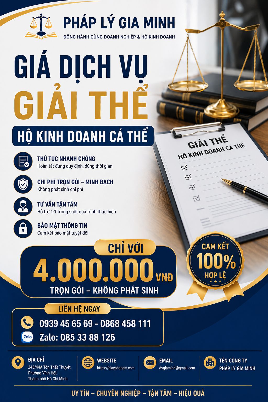 Giá dịch vụ giải thể hộ kinh doanh cá thể