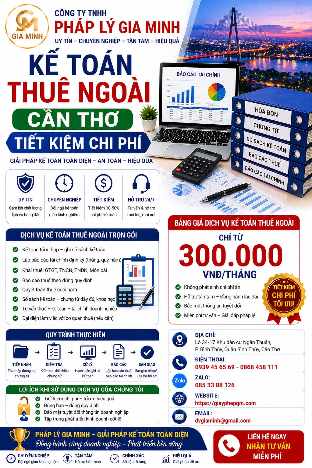 Giá thuê kế toán ngoài Cần Thơ