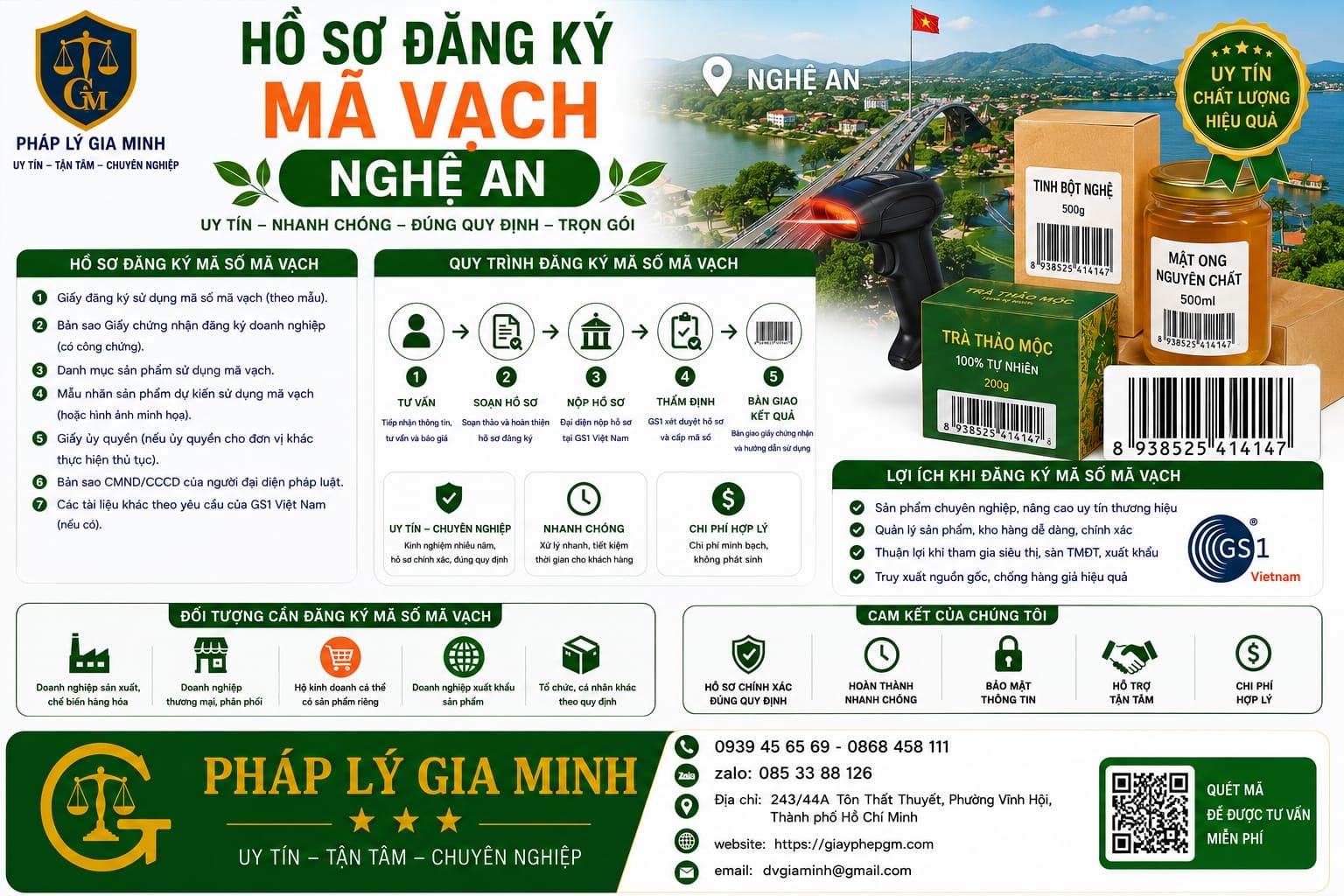 Hồ sơ đăng ký mã vạch Nghệ An