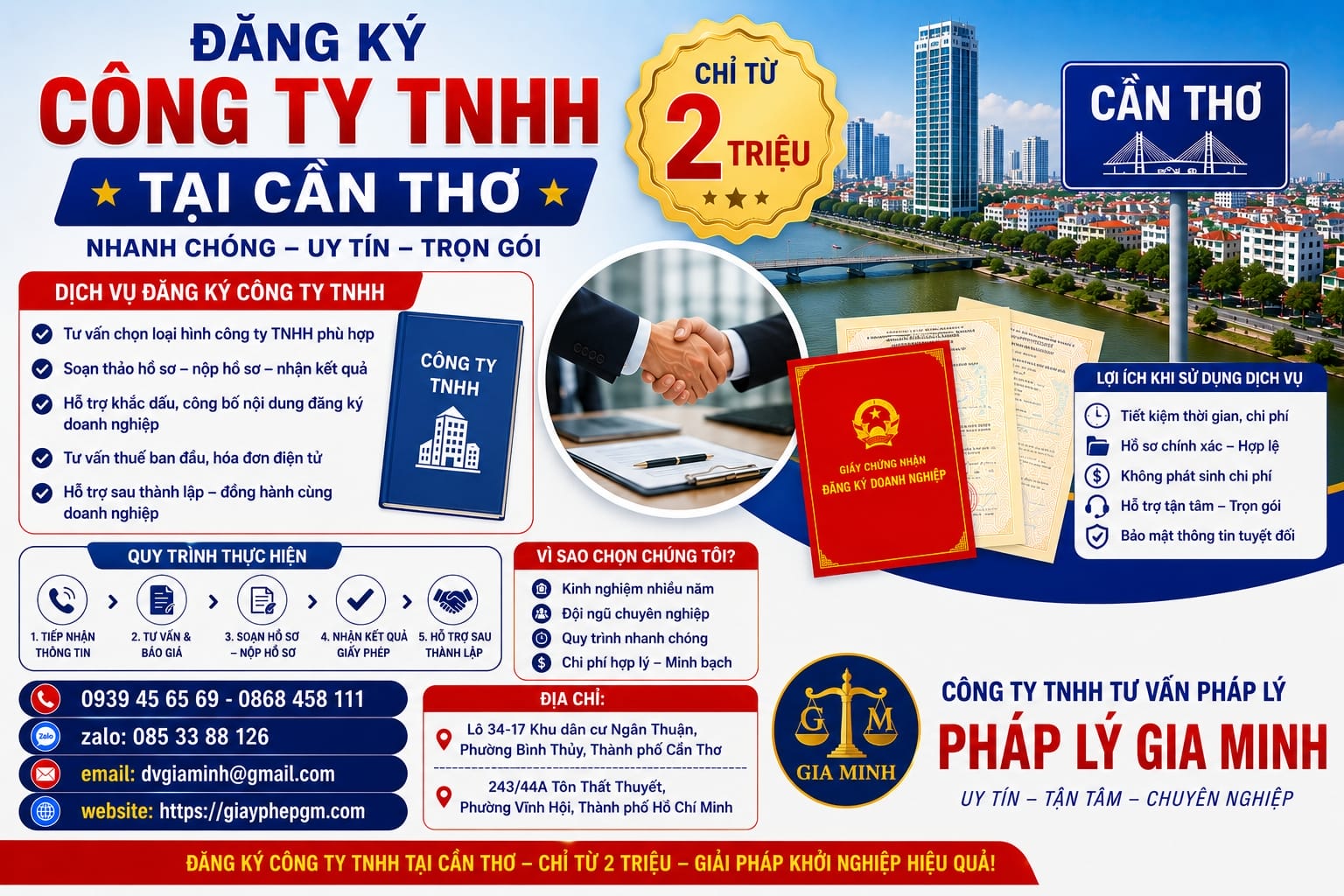 ho so thanh lap cong ty tnhh tai can tho moi nhat
