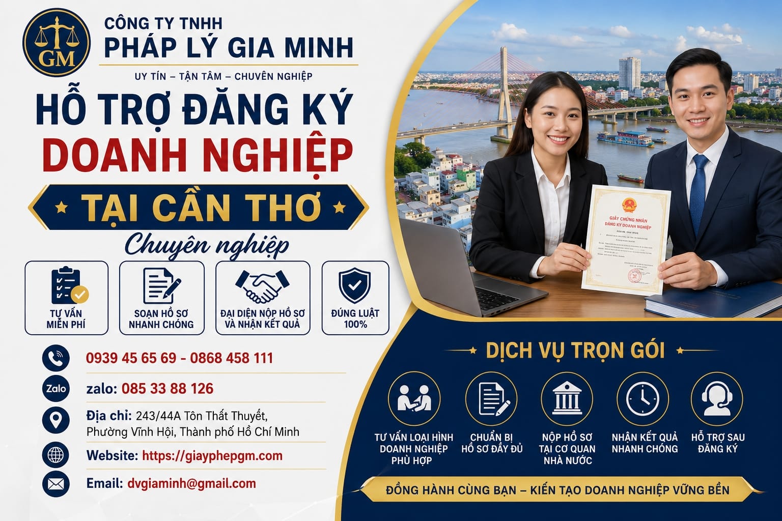 Hỗ trợ đăng ký doanh nghiệp tại Cần Thơ chuyên nghiệp