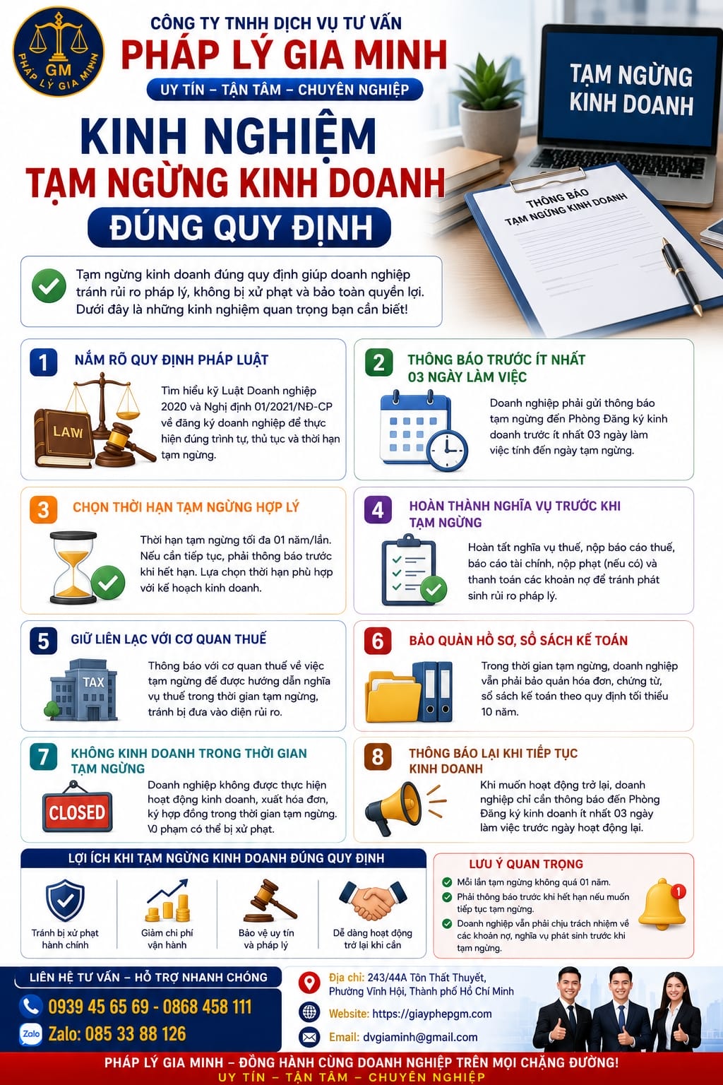 Kinh nghiệm tạm ngừng kinh doanh đúng quy định