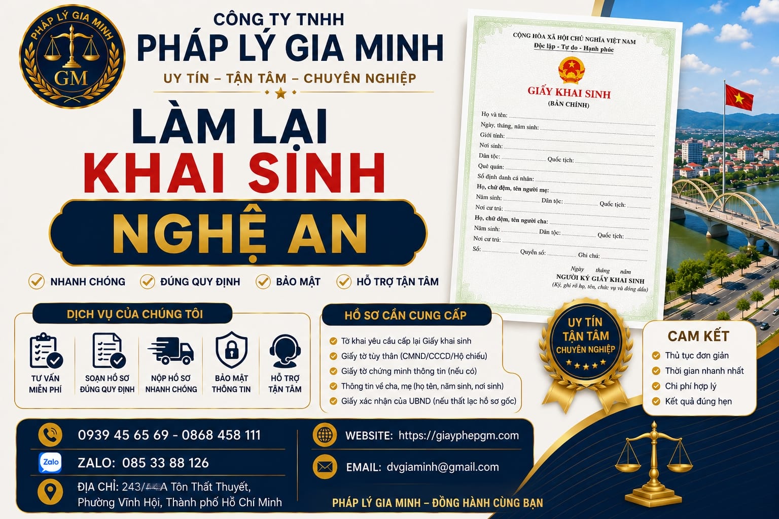 Trích lục khai sinh tại Nghệ An 17 Làm lại khai sinh Nghệ An