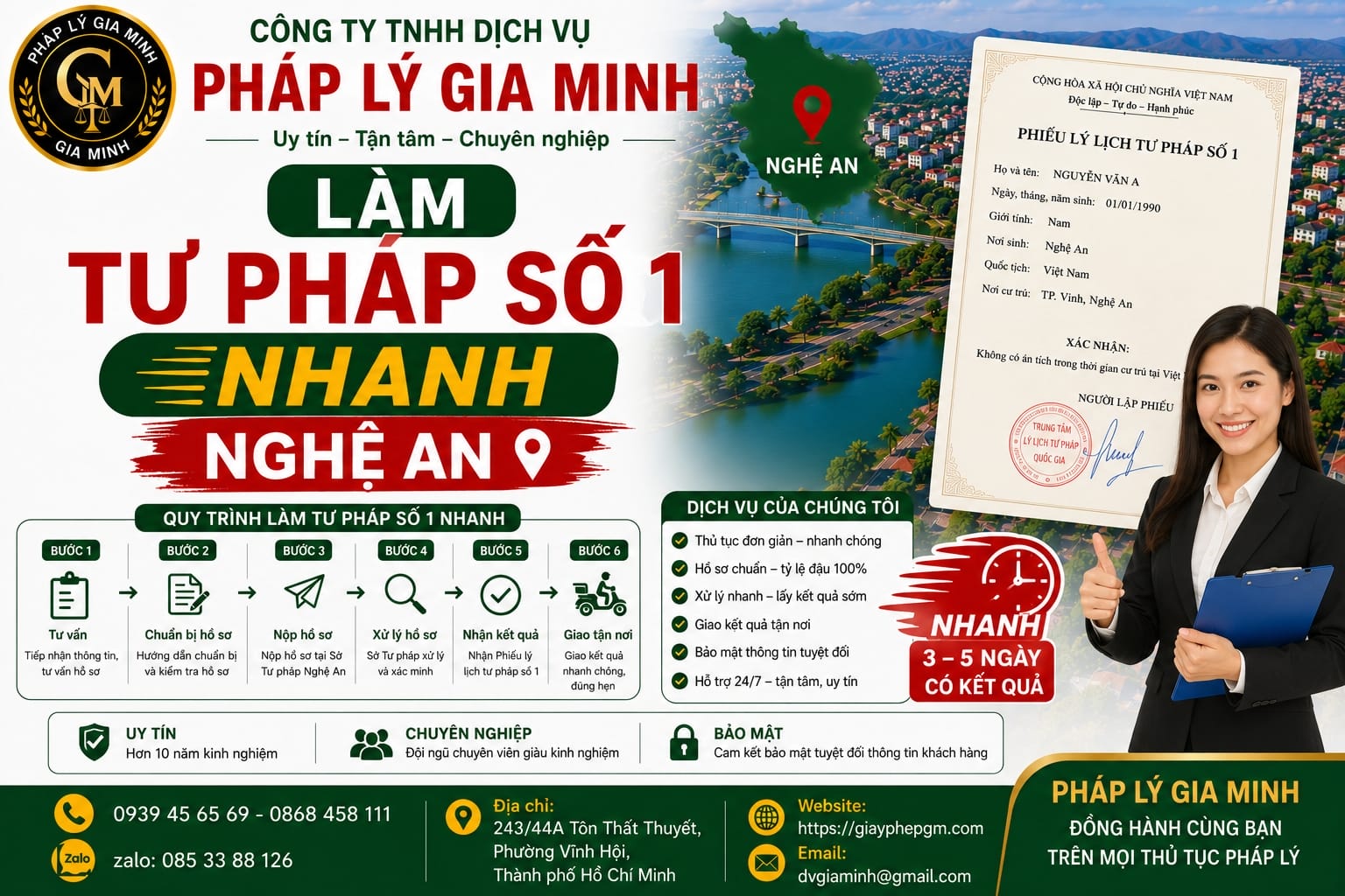 Làm tư pháp số 1 nhanh Nghệ An
