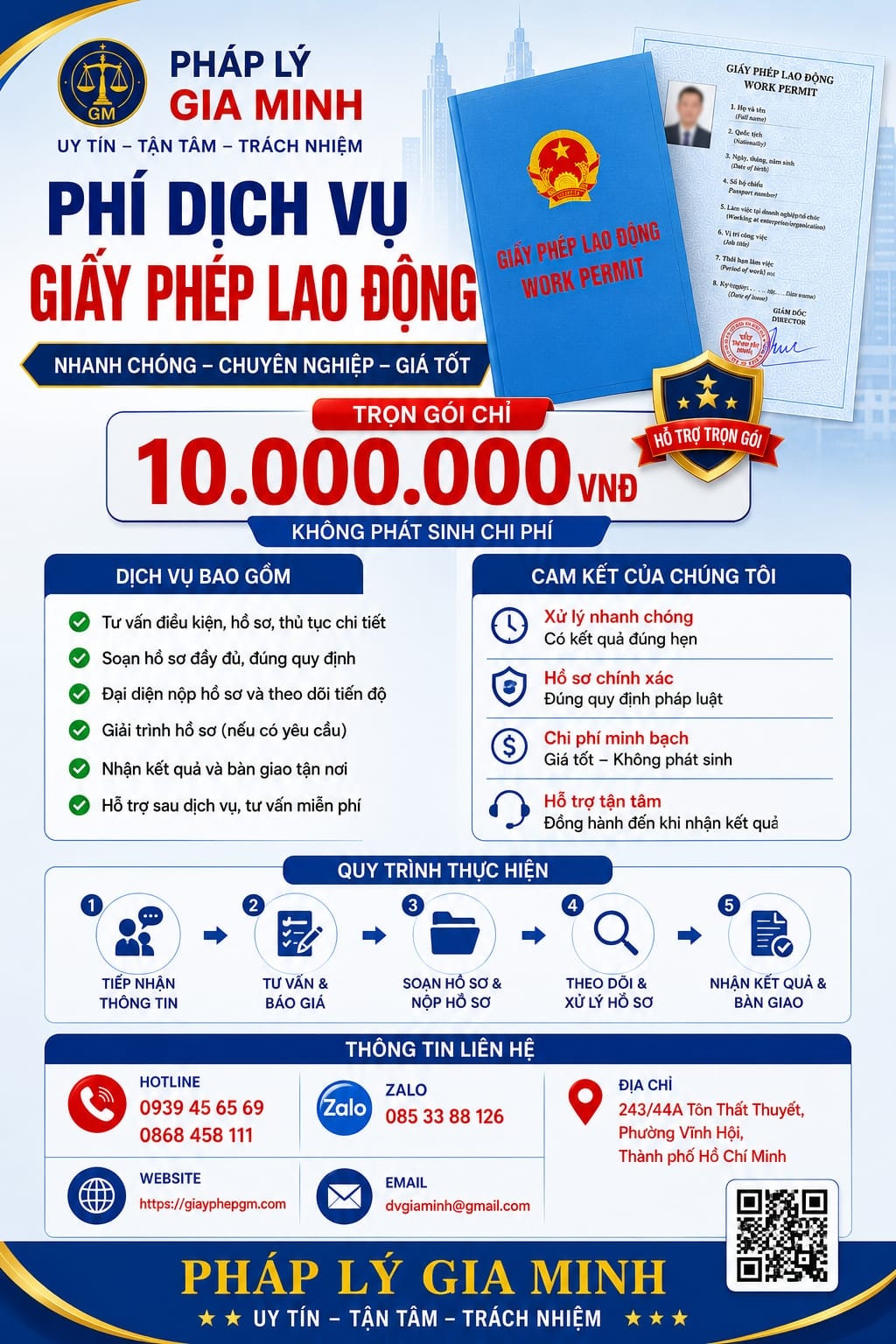 Lệ phí làm giấy phép lao động cho người Hàn Quốc