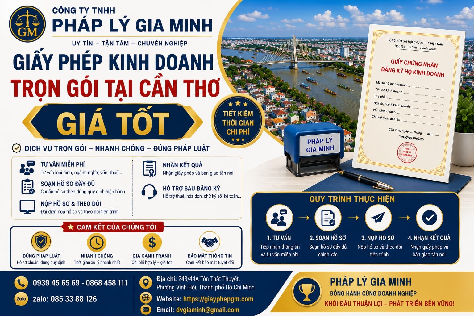 Thành lập công ty trọn gói tại Cần Thơ giá tốt