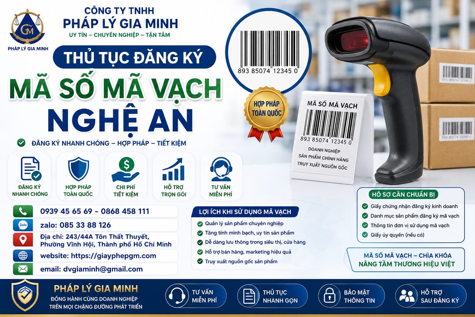 Thủ tục đăng ký mã số mã vạch Nghệ An