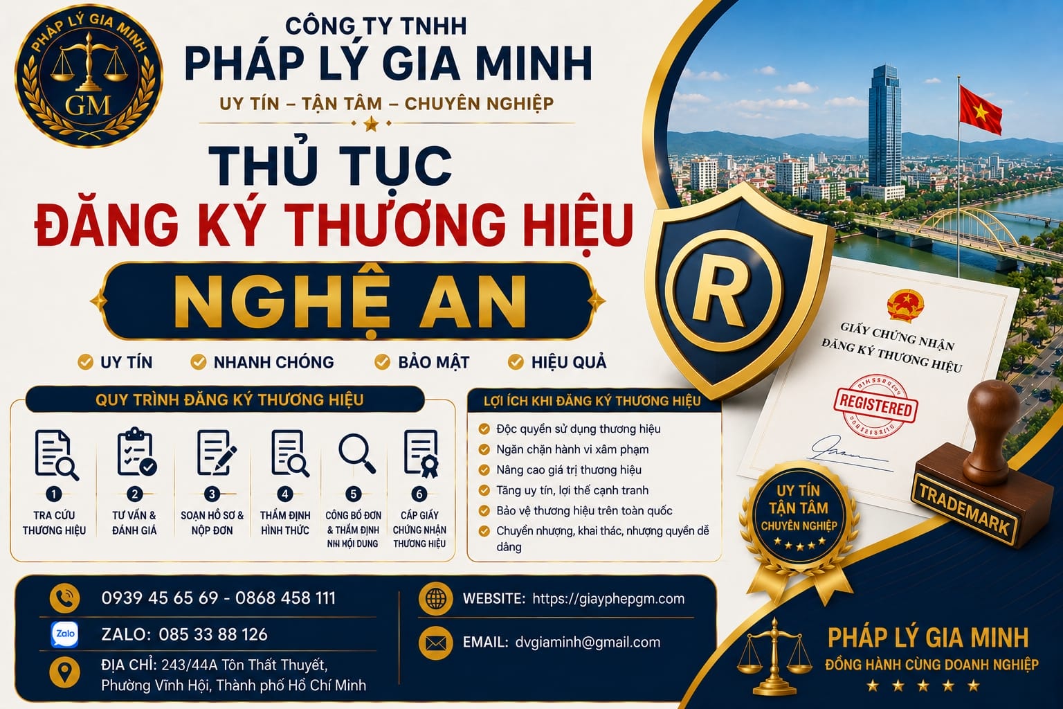 Thủ tục đăng ký thương hiệu Nghệ An