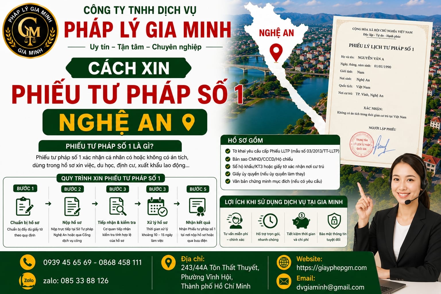 Tư vấn lý lịch tư pháp số 1 Nghệ An