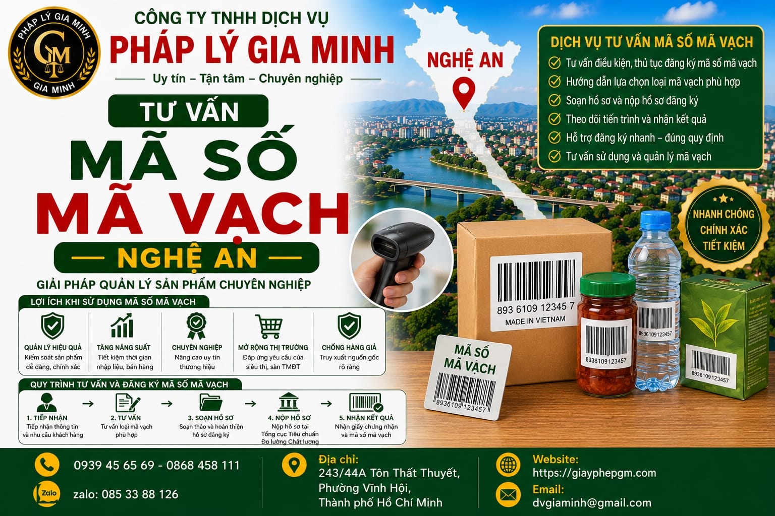 Tư vấn mã số mã vạch Nghệ An