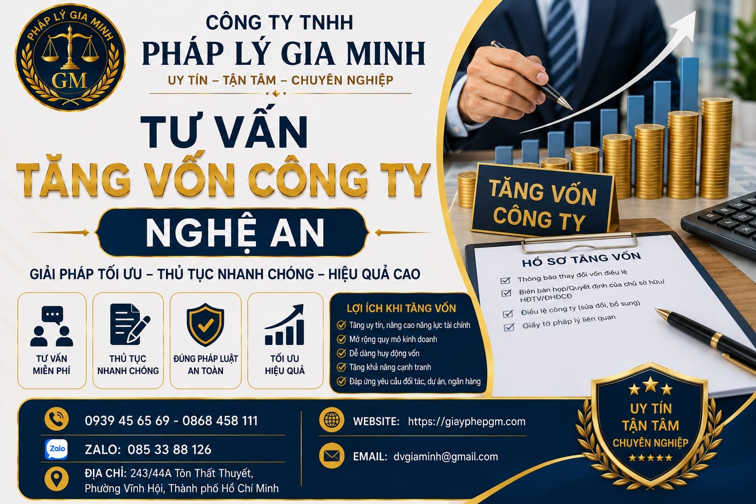 Tư vấn tăng vốn công ty Nghệ An