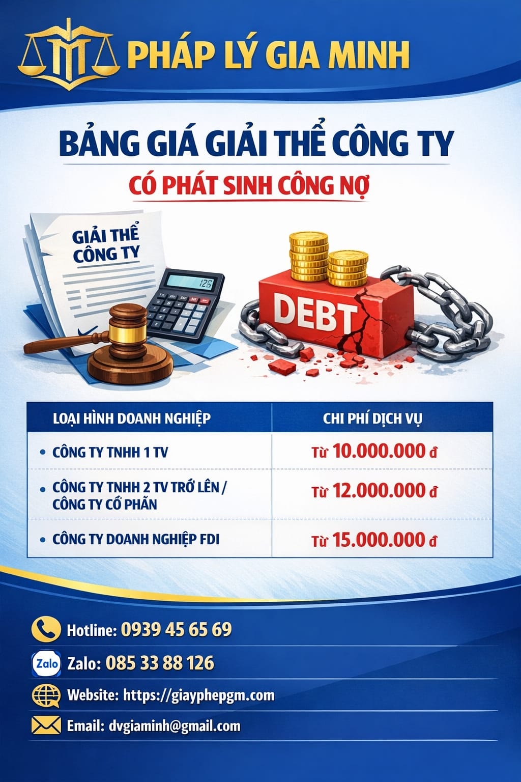 Chi phí giải thể công ty TP.HCM mới nhất