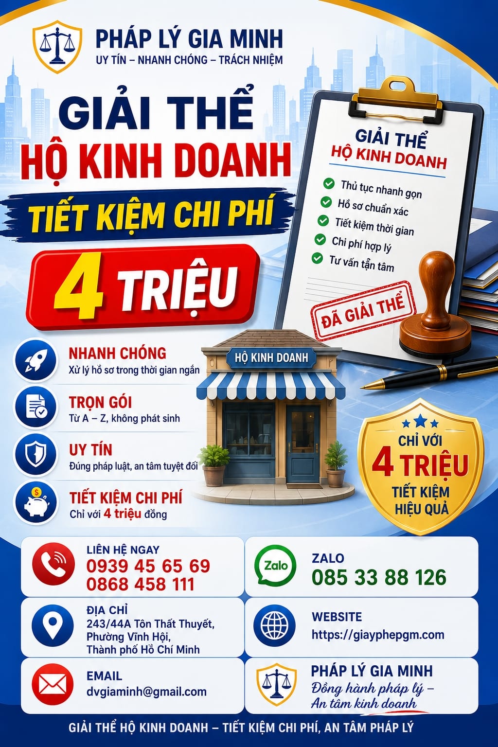 Chi phí giải thể hộ sửa điện thoại