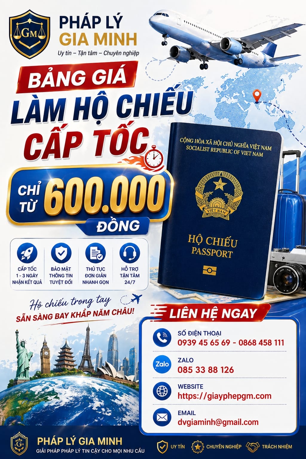 Đăng ký hộ chiếu Huế không cần đến nơi