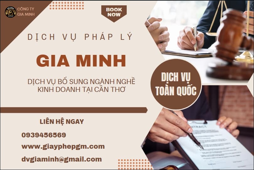Dịch vụ bổ sung ngành nghề kinh doanh tại Cần Thơ uy tín, nhanh chóng