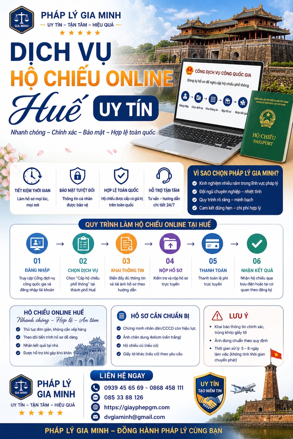 Dịch vụ làm hộ chiếu tại Huế