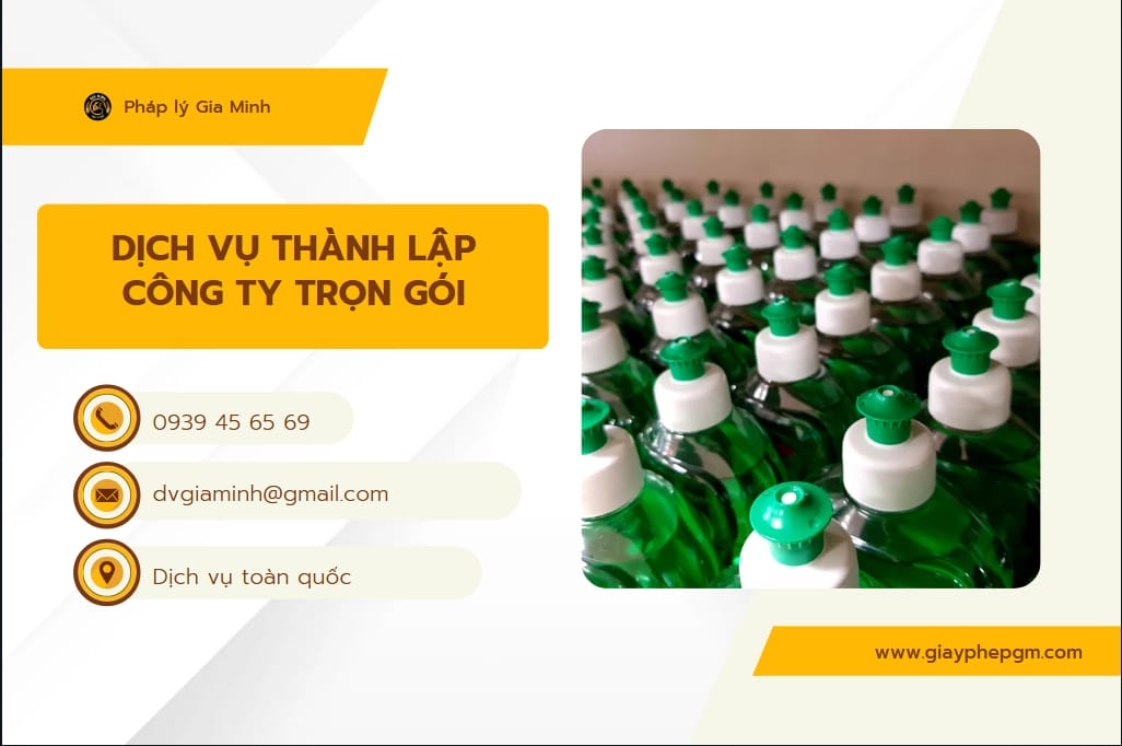 Thành lập công ty sản xuất nước rửa chén – Dịch vụ trọn gói A-Z 6 Dịch vụ thành lập công ty sản xuất nước rửa chén trọn gói