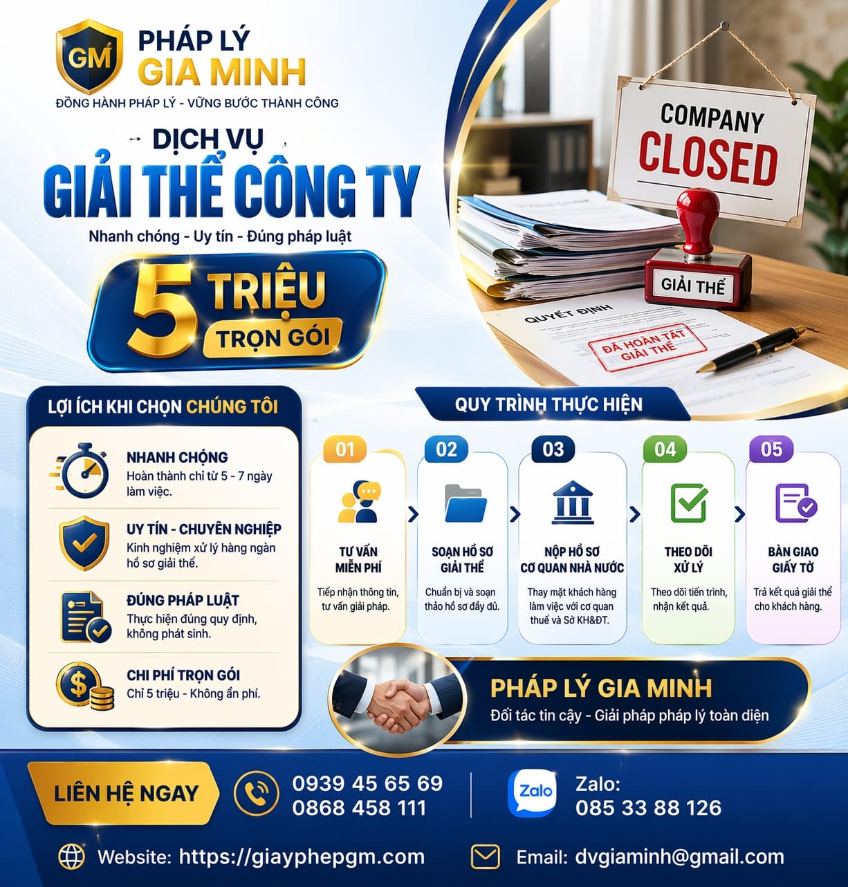 Dịch vụ tư vấn hồ sơ giải thể công ty trọn gói