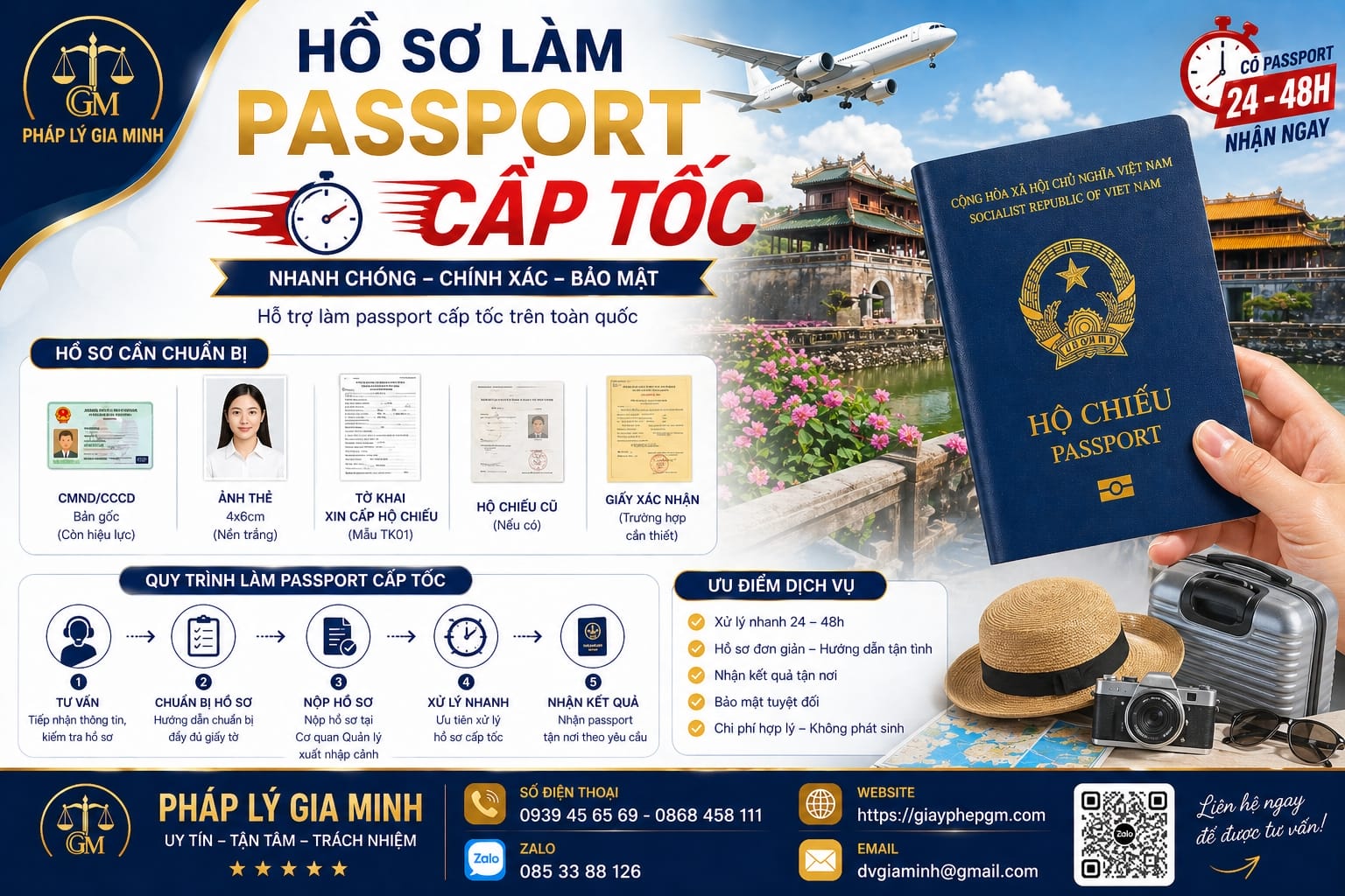 Hồ sơ làm hộ chiếu ở Huế