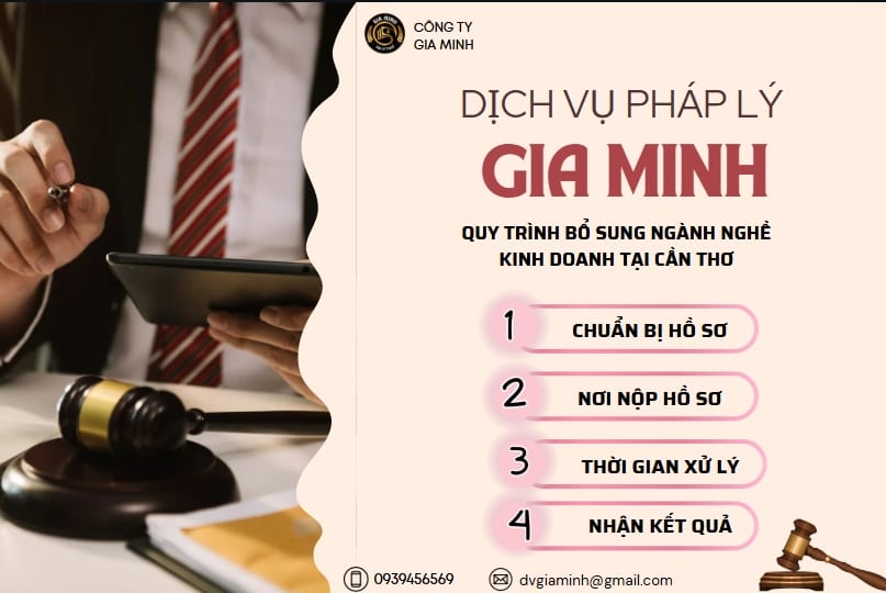Dịch vụ bổ sung ngành nghề kinh doanh tại Cần Thơ uy tín, nhanh chóng 7 Quy trình bổ sung ngành nghề kinh doanh