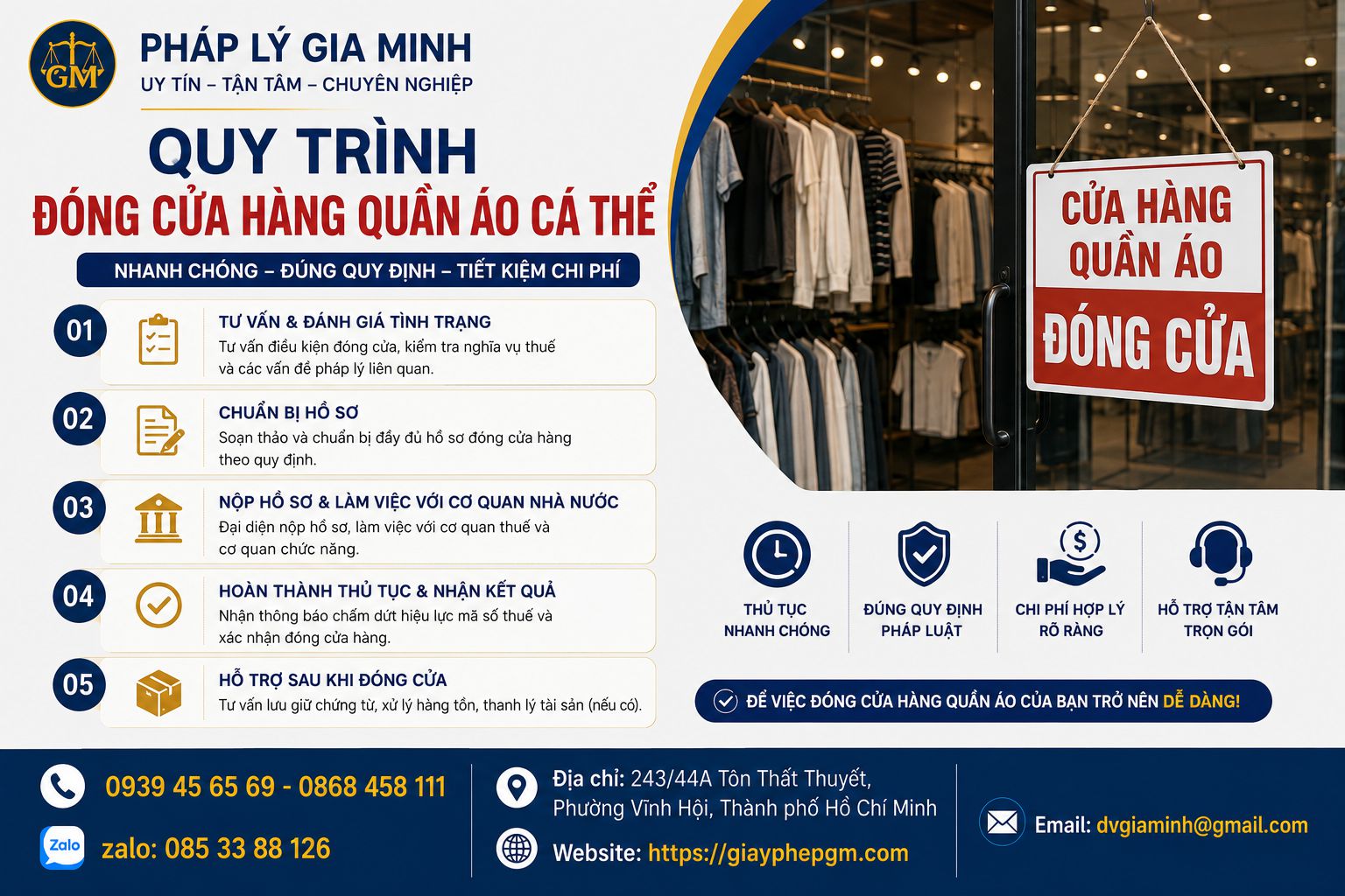Câu hỏi thường gặp khi giải thể hộ kinh doanh bán hàng quần áo Quy trình đóng cửa hàng quần áo cá thể
