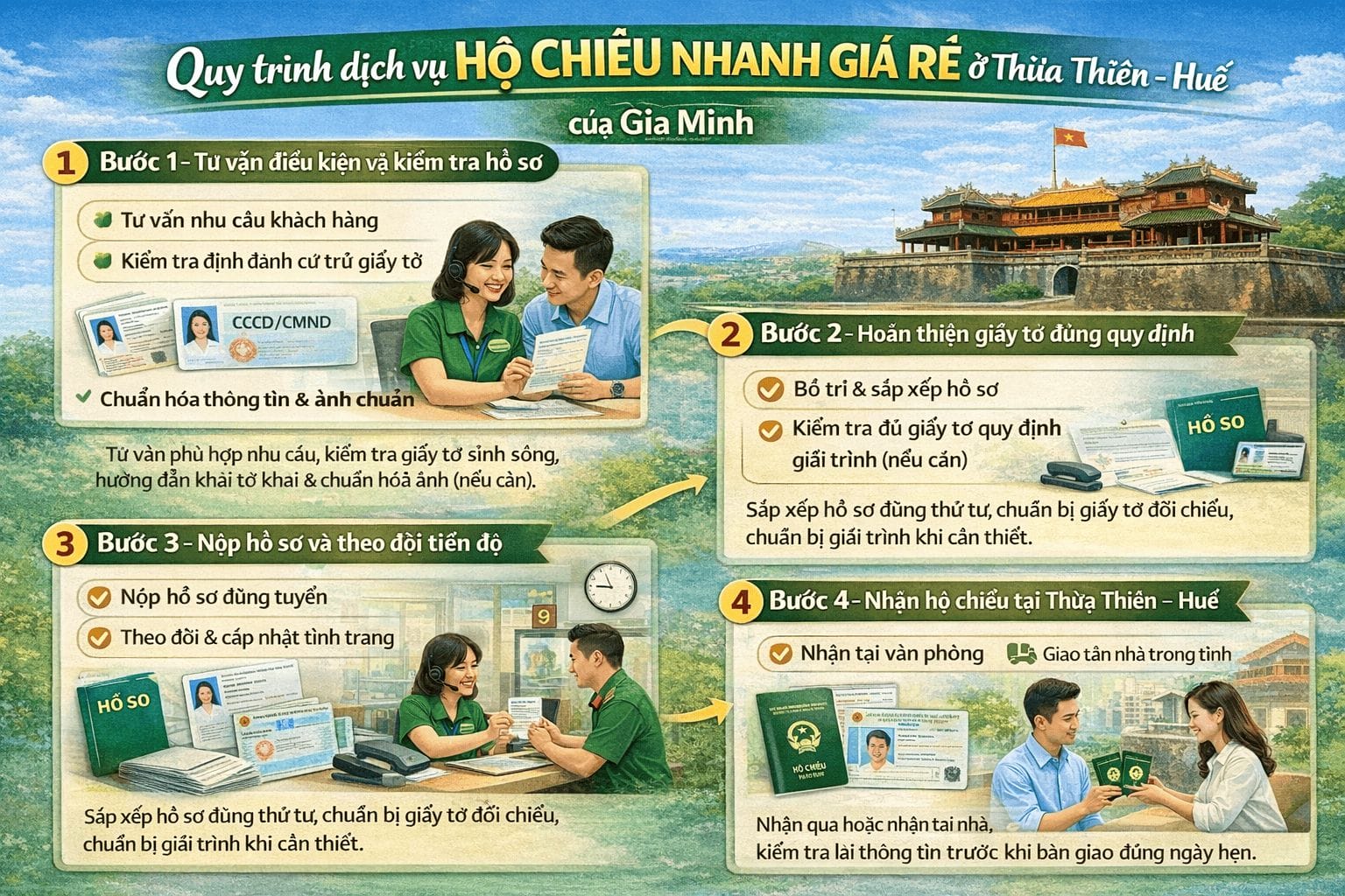 Quy trình làm hộ chiếu nhanh ở Huế