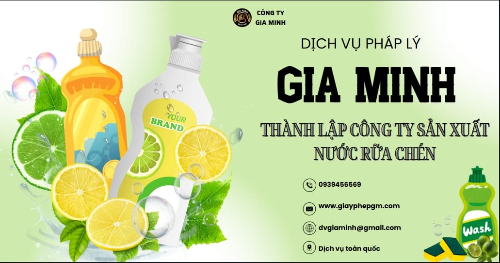 Thành lập công ty sản xuất nước rửa chén – Dịch vụ trọn gói A-Z