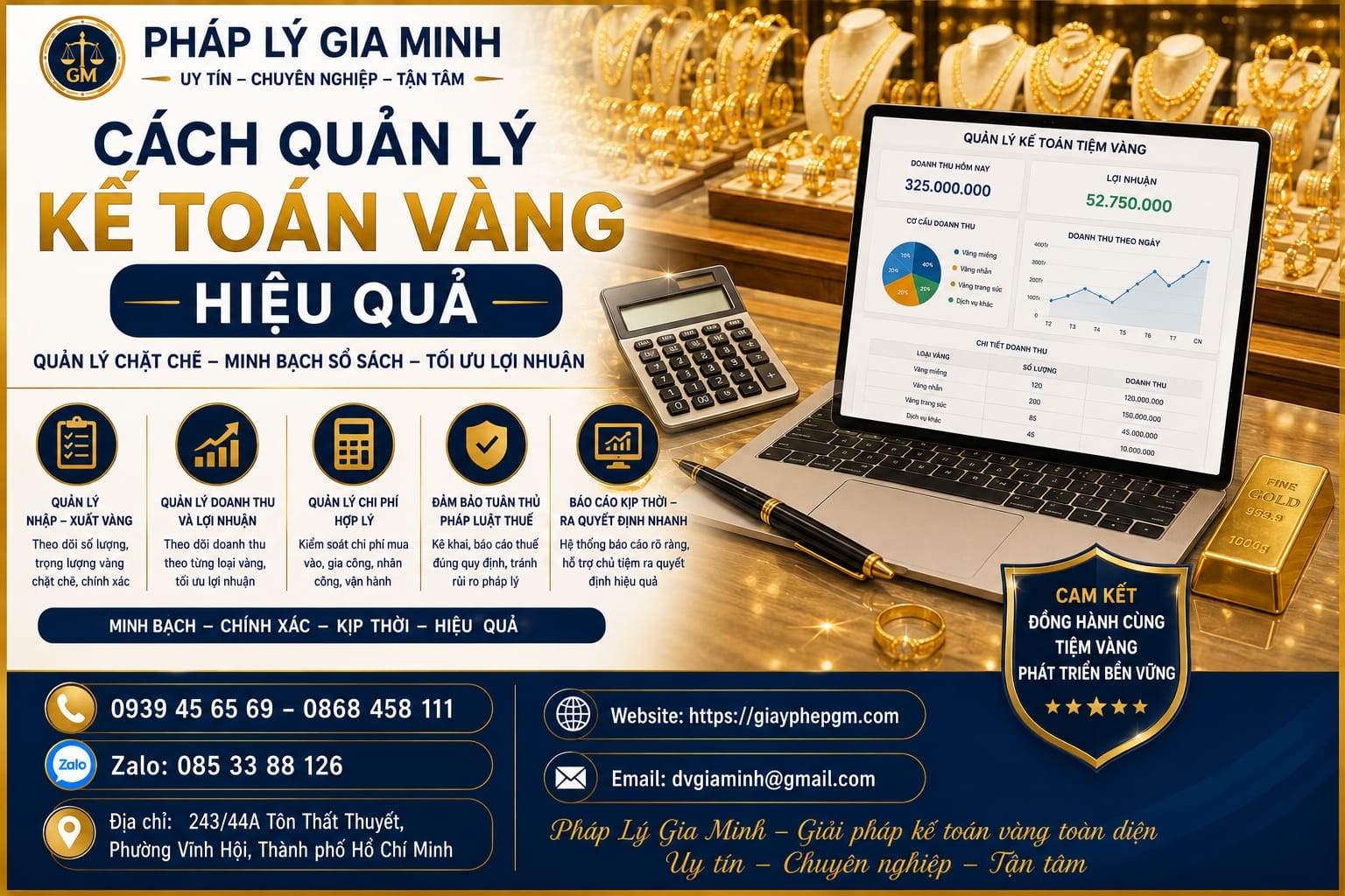 Cách quản lý kế toán vàng hiệu quả
