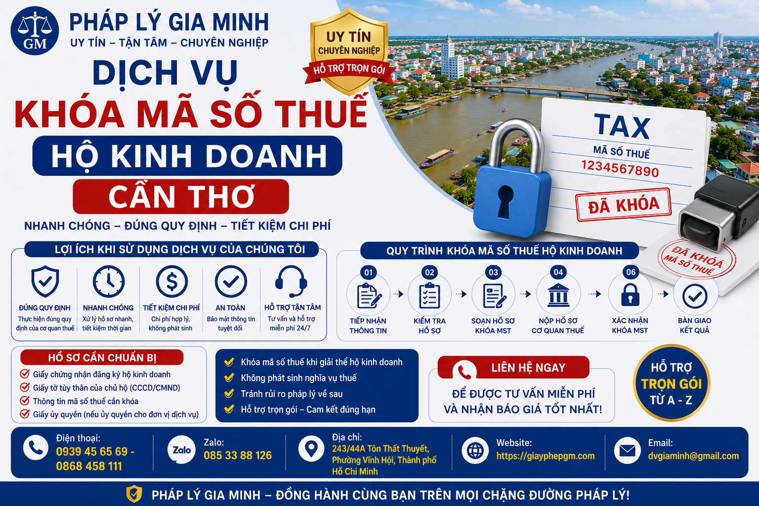 Dịch vụ giải thể hộ kinh doanh uy tín tại Cần Thơ 10 Dịch vụ khóa mã số thuế hộ kinh doanh Cần Thơ