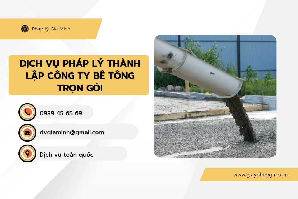 Hồ sơ đăng ký công ty bê tông năm 2025 | Hướng dẫn chi tiết từ A đến Z 6 Dịch vụ làm hồ sơ đăng ký công ty bê tông uy tín tại TP.HCM