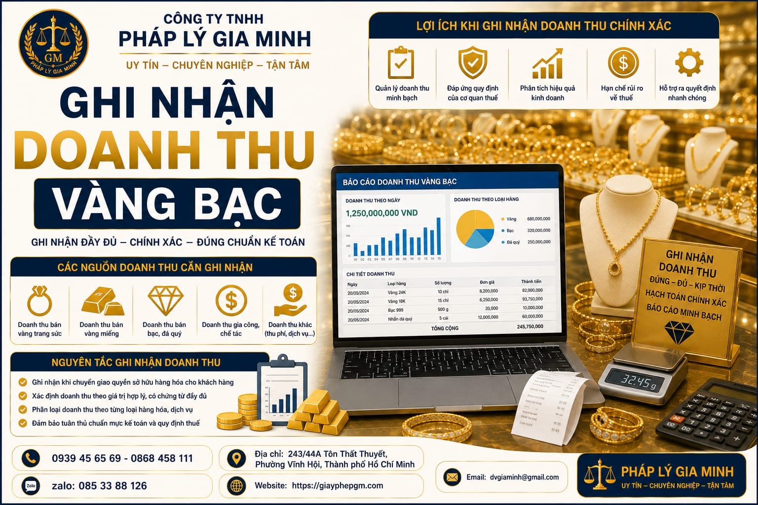 Hạch toán doanh thu – chi phí tiệm vàng theo đúng quy định mới nhất 2025 19 Ghi nhận doanh thu vàng bạc