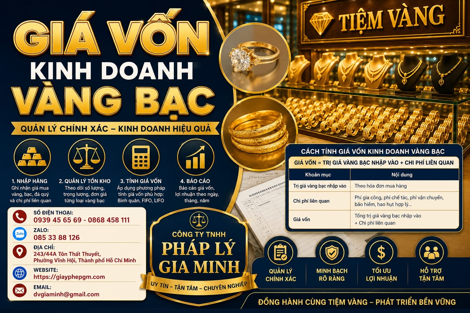 Giá vốn kinh doanh vàng bạc