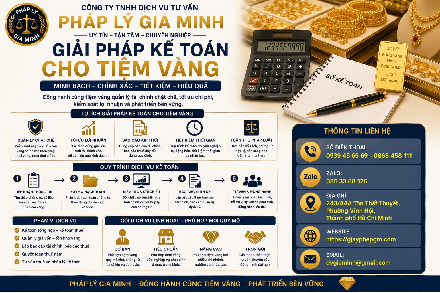 Giải pháp kế toán cho tiệm vàng