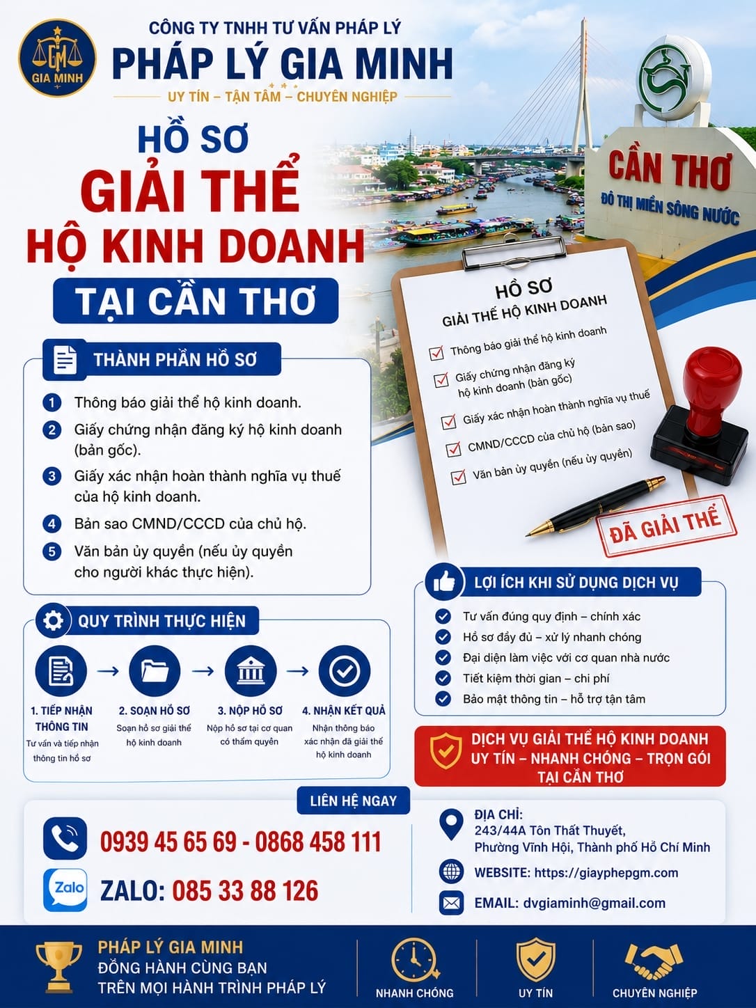 Dịch vụ giải thể hộ kinh doanh uy tín tại Cần Thơ 13 Hồ sơ giải thể hộ kinh doanh Cần Thơ