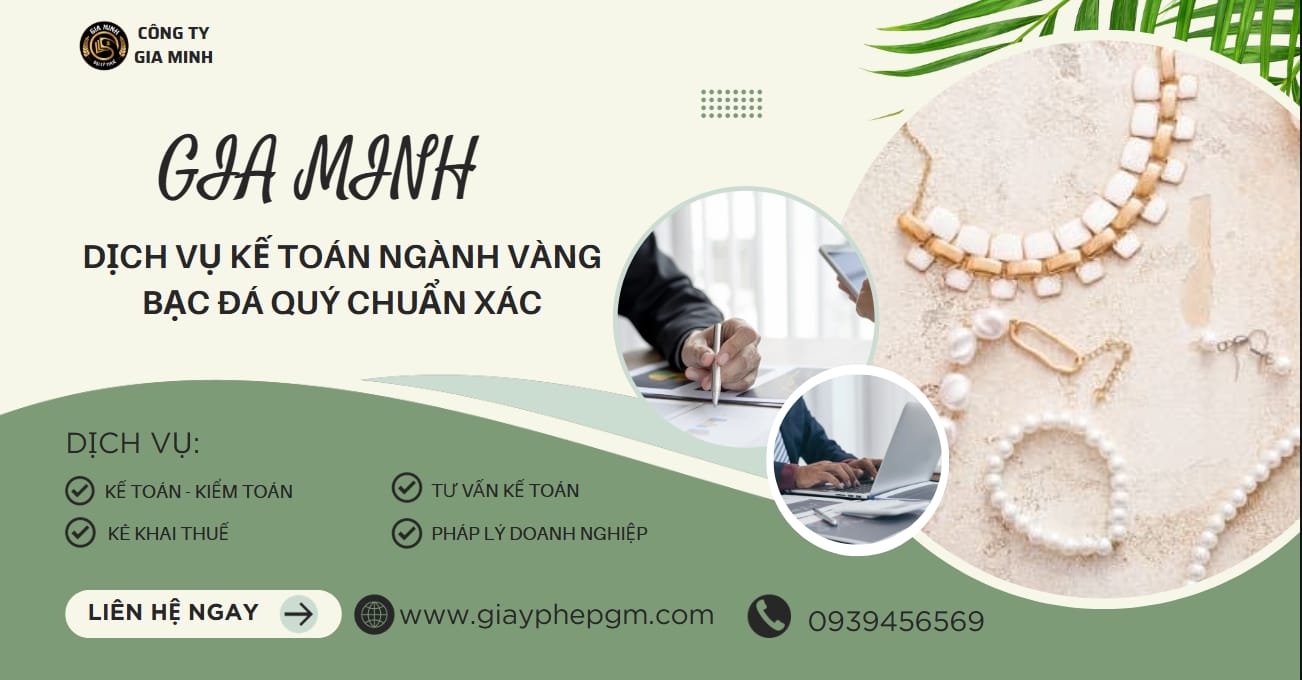 Kế toán chi phí hoạt động hàng tháng cho tiệm vàng bạc đá quý