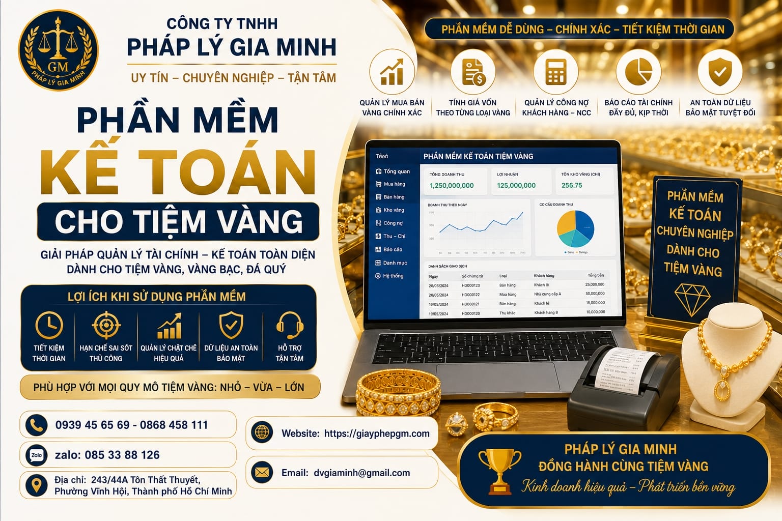 Phần mềm kế toán cho tiệm vàng