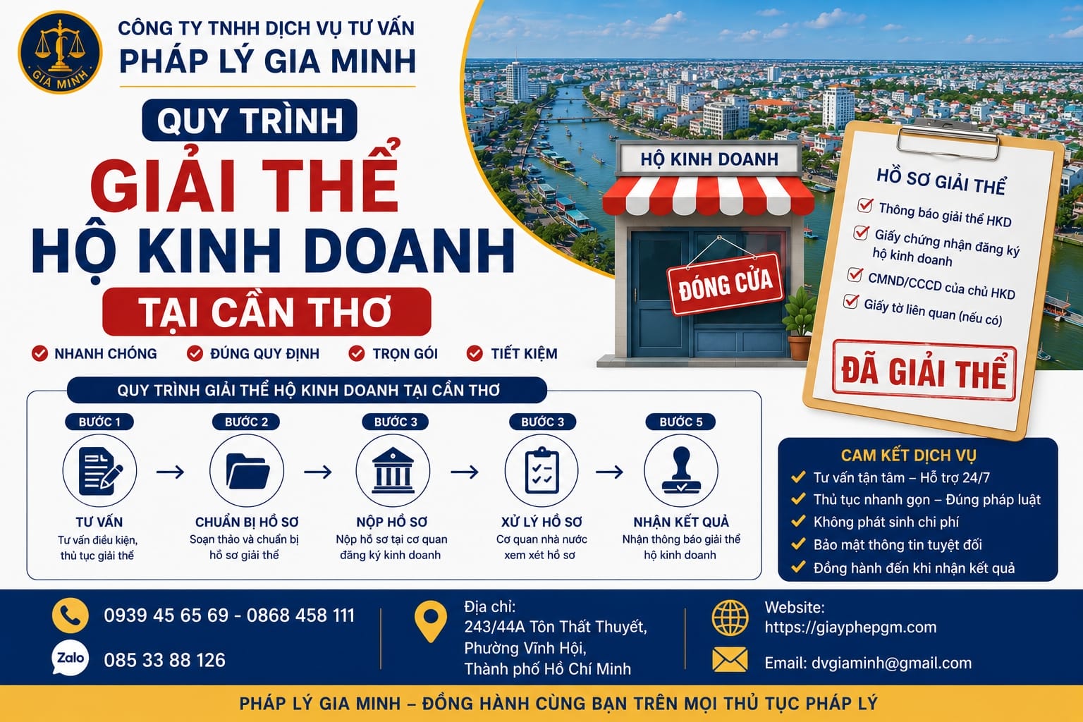 Dịch vụ giải thể hộ kinh doanh uy tín tại Cần Thơ 12 Quy trình giải thể hộ kinh doanh tại Cần Thơ