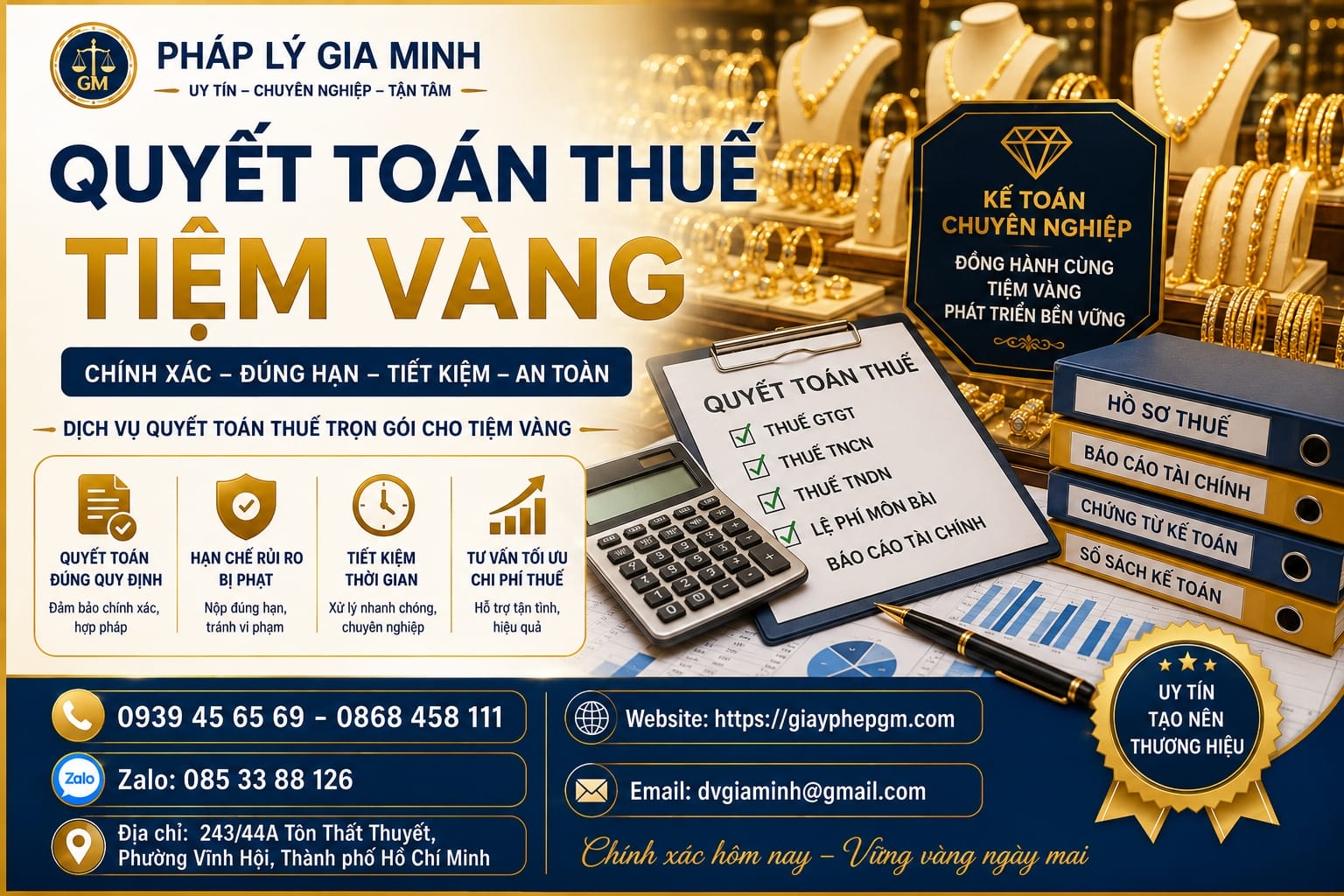 Kế toán thuế cho tiệm vàng: Những lưu ý không thể bỏ qua để tránh sai sót thuế 16 Quyết toán thuế tiệm vàng