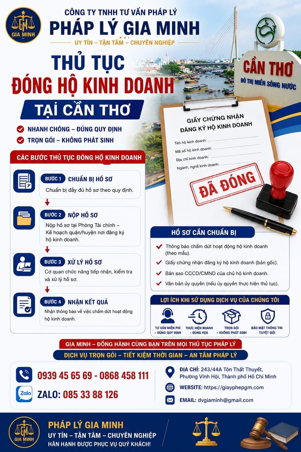 Dịch vụ giải thể hộ kinh doanh uy tín tại Cần Thơ 16 Thủ tục đóng hộ kinh doanh tại Cần Thơ