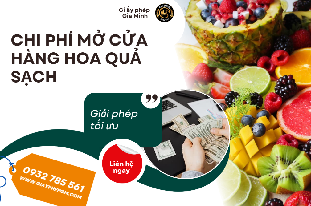 Chi phí mở cửa hàng hoa quả sạch