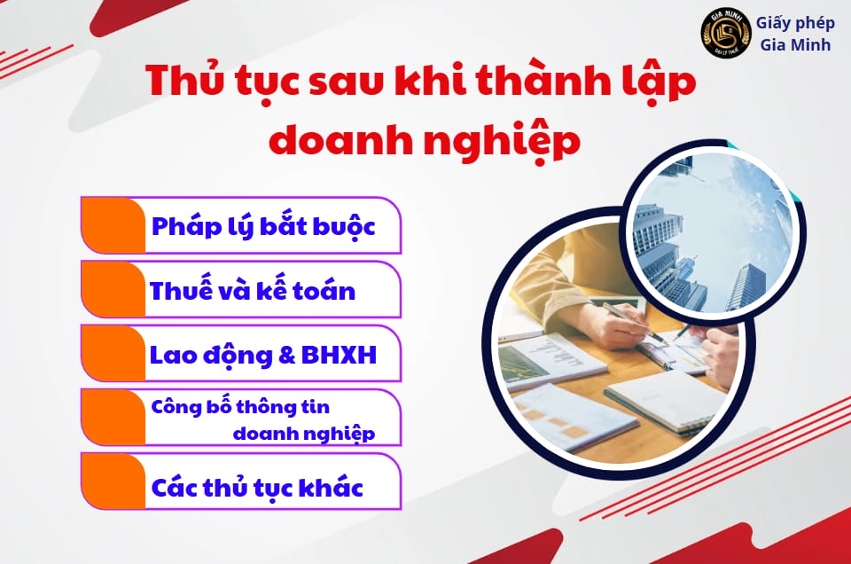 Thủ tục sau khi thành lập doanh nghiệp – Cập nhật mới nhất 2025