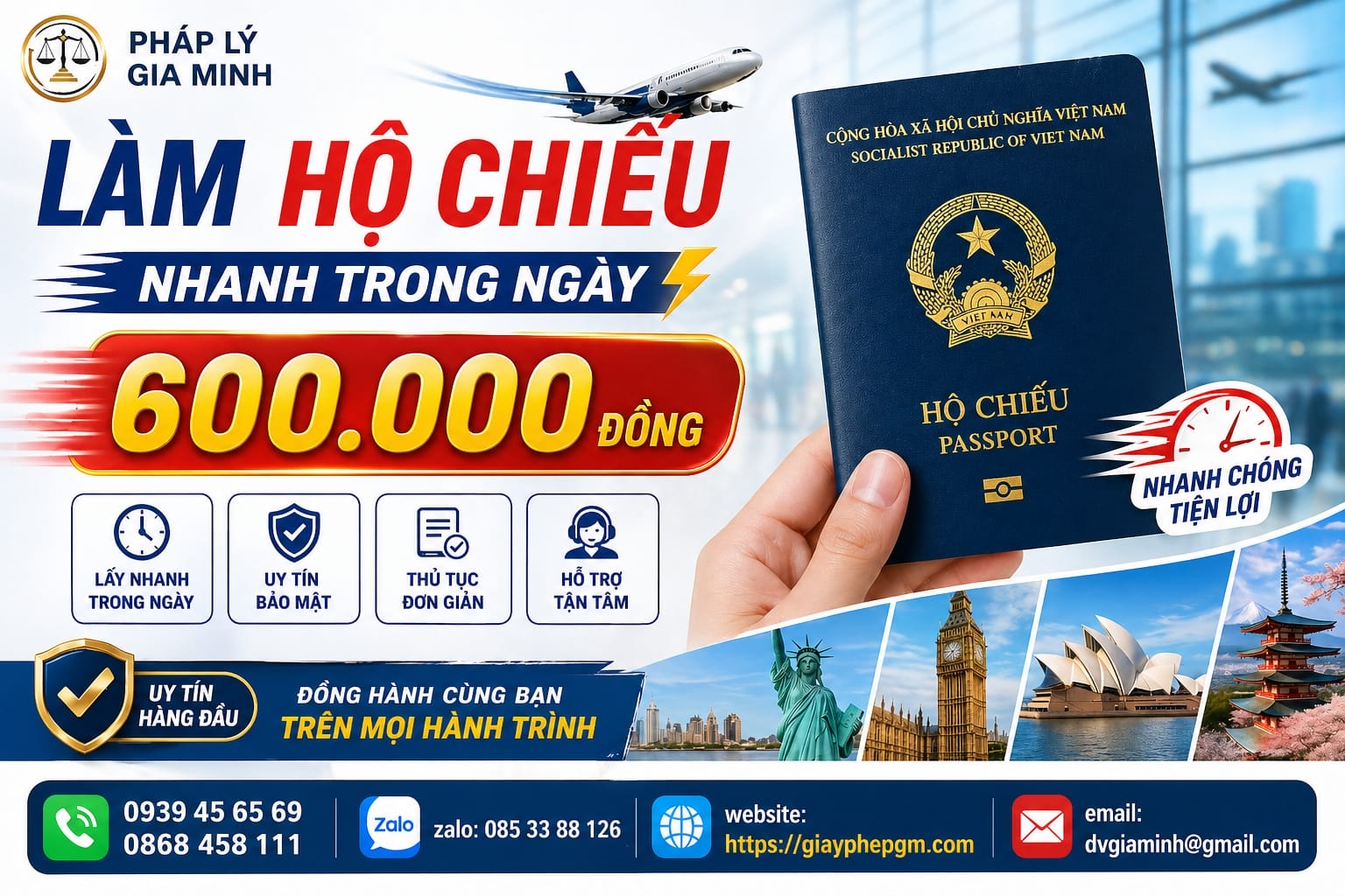 Công ty hỗ trợ hộ chiếu trọn gói