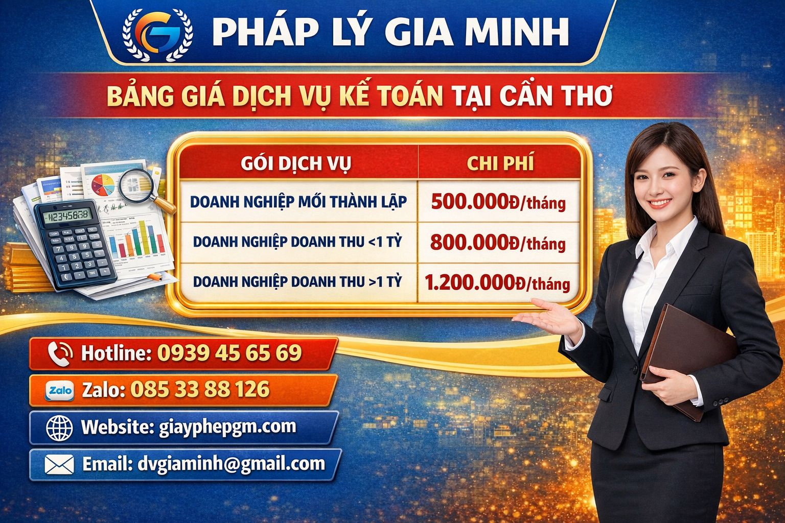 Dịch vụ báo cáo thuế và kế toán trọn gói Cần Thơ